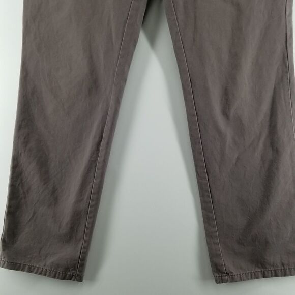 Next Pants Womens Grey 32 Button Closure Straight Leg Mid Rise 100% Cotton - Picture 3 of 13